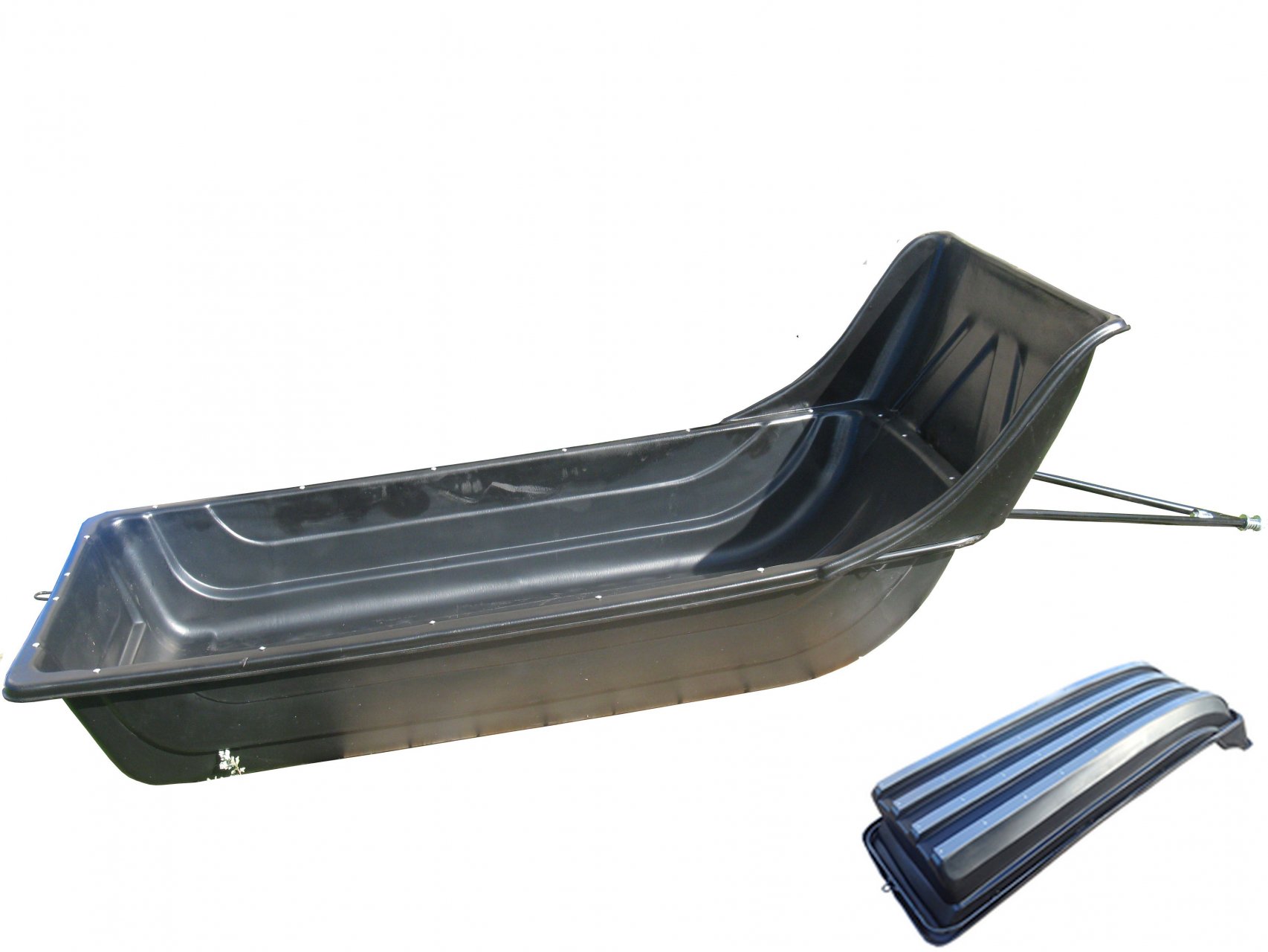 Сани-волокуши 1900 с отбойником и накладками ПРЕМИУМ 2130x980x720